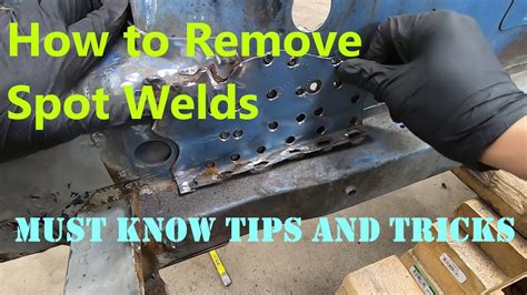 remove old sheet metal weld|remove spot welds from garage.